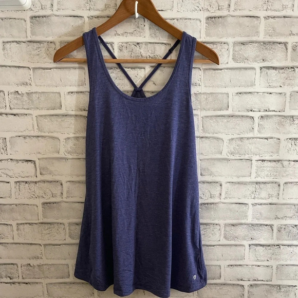 Women’s Apana blueish purple cross back tank top Large - Picture 1 of 3